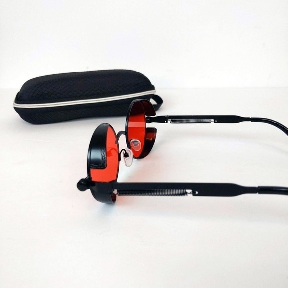 Red Tinted Steampunk Sunglasses - Picture 6 of 7